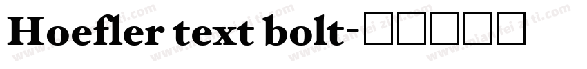 Hoefler text bolt字体转换